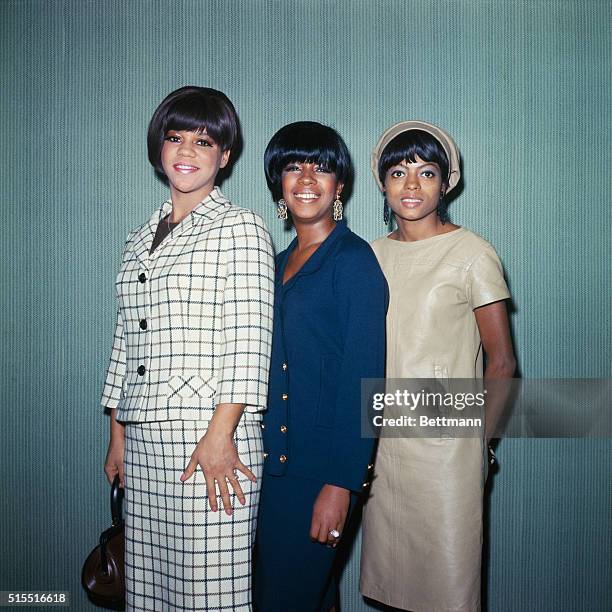 American vocal group The Supremes, New York City, February 25th 1966. Left to right: Florence Ballard, Mary Wilson, and Diana Ross.