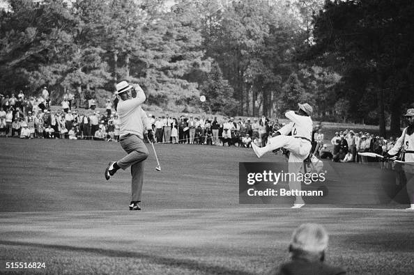 Jack Nicklaus Scoring Birdie in Masters Tournament Jack Nicklaus Scoring Birdie in Masters Tournament