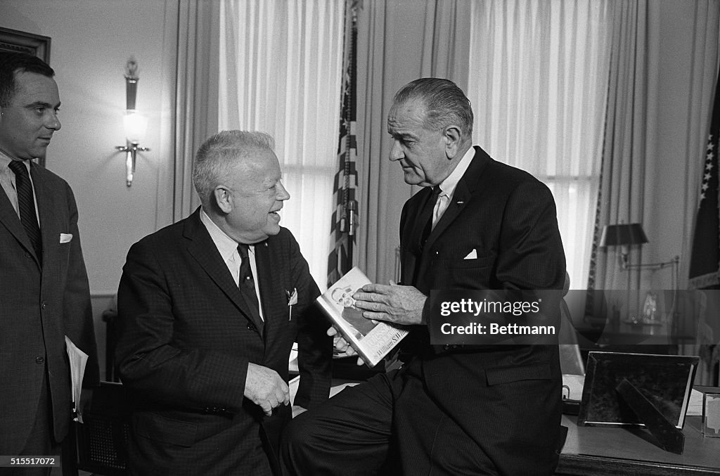 President Johnson and Dubinsky Talking