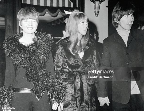 London: Pictured arriving for the gala premiere of Britain's official entry for the Cannes Film Festival, Alfie, are left to right; singer Cilla...