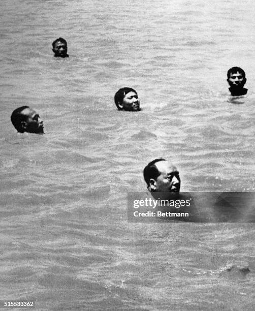 Mao Zedong swims the Yangtze River at Wuhan to dispel any rumors about his ill health . This event is considered one of the signal events of the...