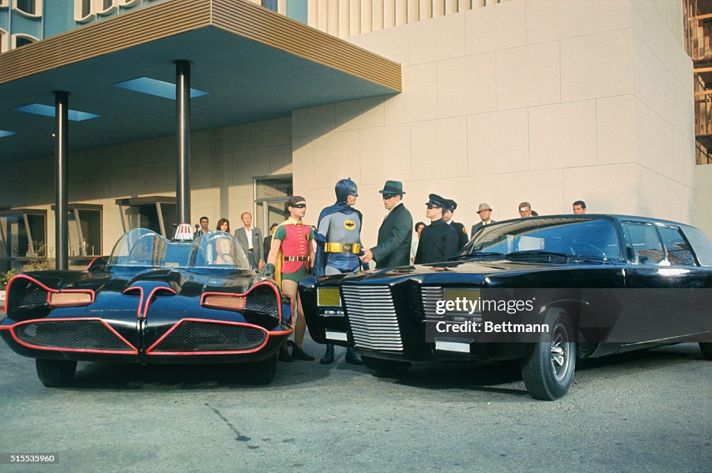 Batman and Robin Meeting Green Hornet and Kato