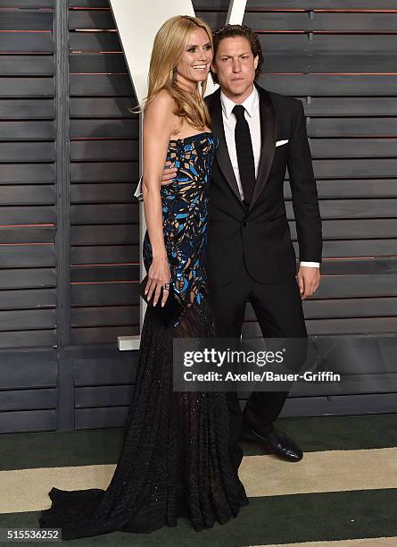 Model Heidi Klum and Vito Schnabel arrive at the 2016 Vanity Fair Oscar Party Hosted By Graydon Carter at Wallis Annenberg Center for the Performing...