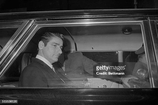 Albert DeSalvo mental patient and self-confessed Boston Strangler, smiles as he is driven away from the courthouse. An all-male Superior Court jury...