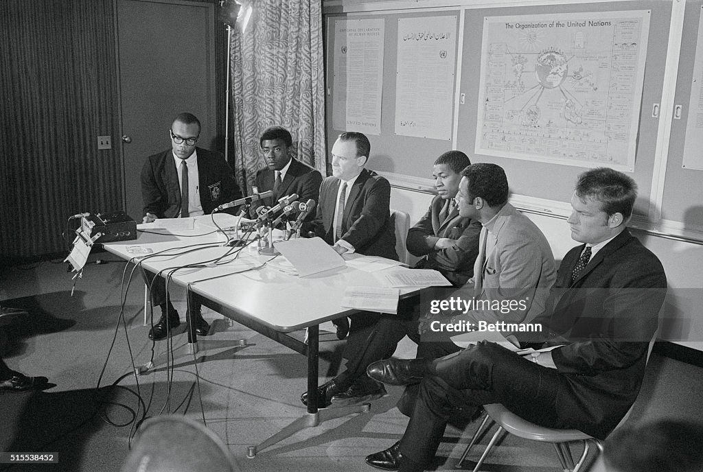 Athletes Attending a Press Conference