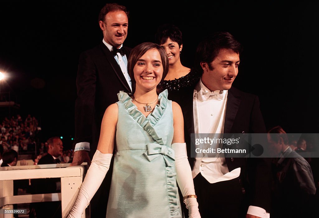 Dustin Hoffman and Ellen McCarthy Attending The Academy Awards 1968