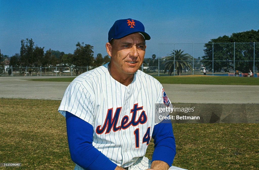 Portrait of Gil Hodges Wearing Mets Uniform