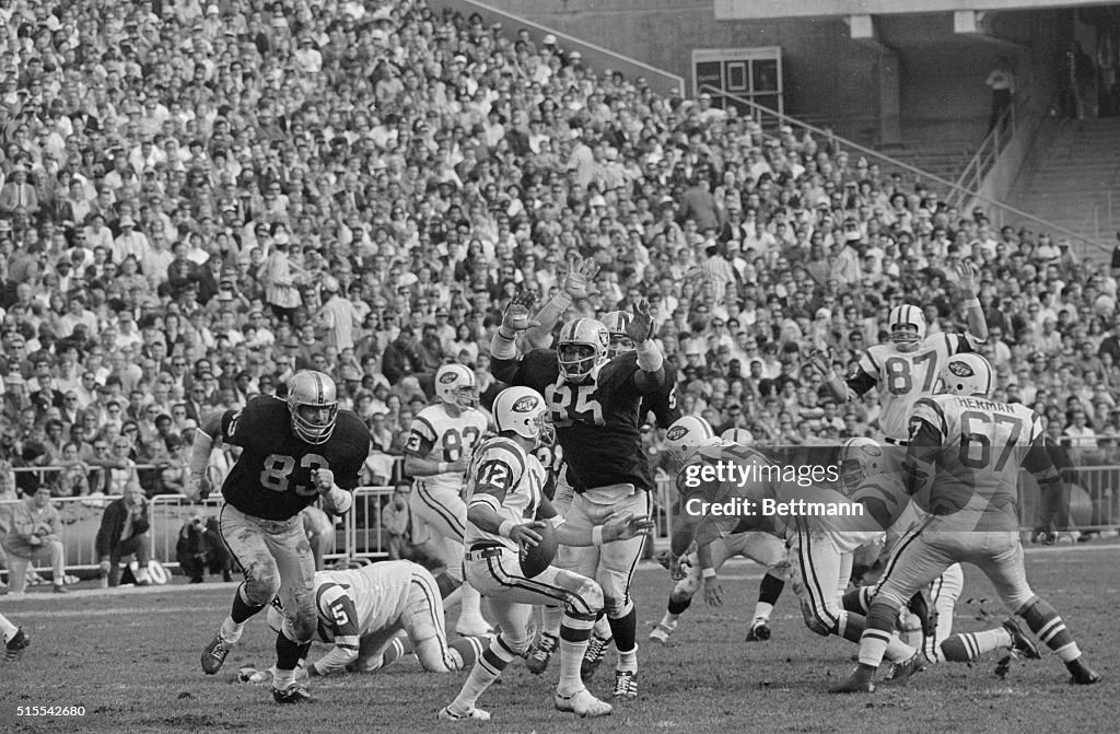 Joe Namath Trying to Throw Pass