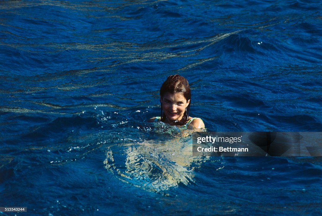 Jacqueline Kennedy Onassis Submerged in Water