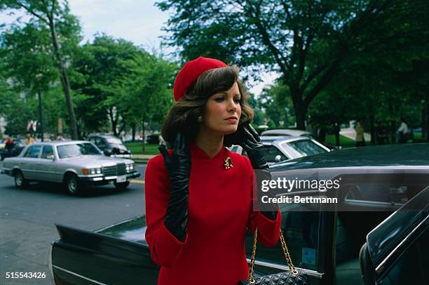 Washington, D.C.-ORIGINAL CAPTION READS: Actress Jaclyn Smith is shown portraying a young Jacqueline Bouvier in "The Jacqueline Bouvier Kennedy...