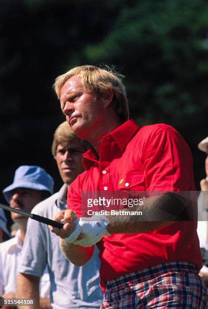 Golf pro Jack Nicklaus during the first round of the U.S. Open at Ardmore, Pennsylvania.