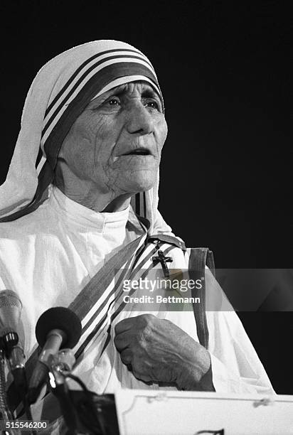 As debate over abortion intensifies in the US, Mother Teresa, Roman Catholic nun whose work among India's poor and dying won her the Nobel Peace...