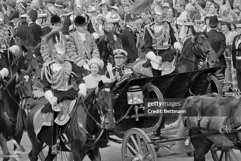 Queen Elizabeth Going to Wedding