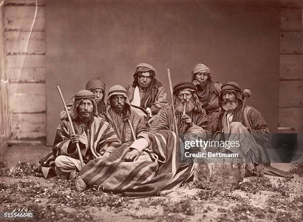 Group of Bedouin men.