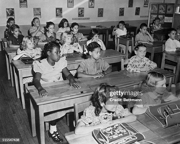 The first integrated class at School 99 in Baltimore.