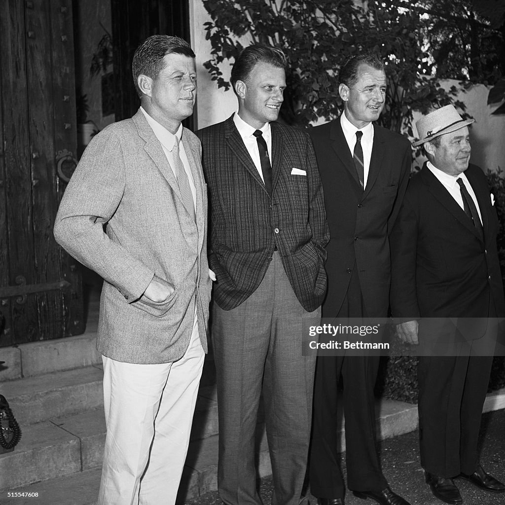 Billy Graham With Political Notables, Kennedy and Smithers