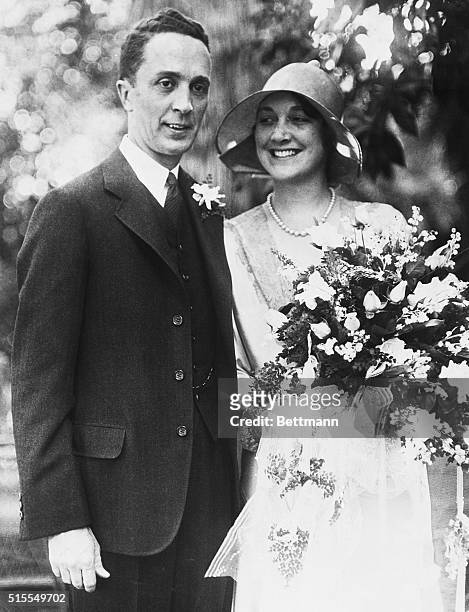 Norman Rockwell, nationally known illustrator and Miss Mary Rhoades Barstow of Alhambra were married today. The ceremony was performed in the gardens...