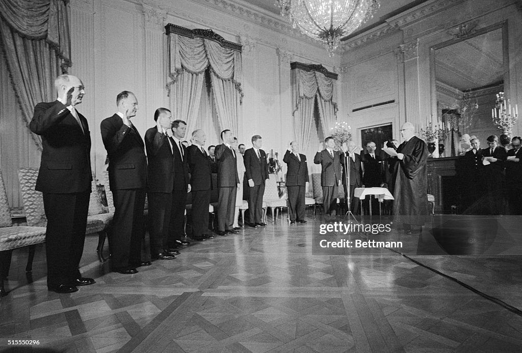 President Kennedy's Cabinet Being Inaugurated