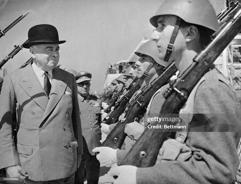 Lord Ismay Inspecting Troops