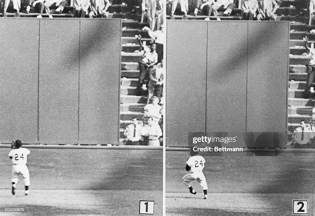 Willie Mays in Action During Opening Game of World Series