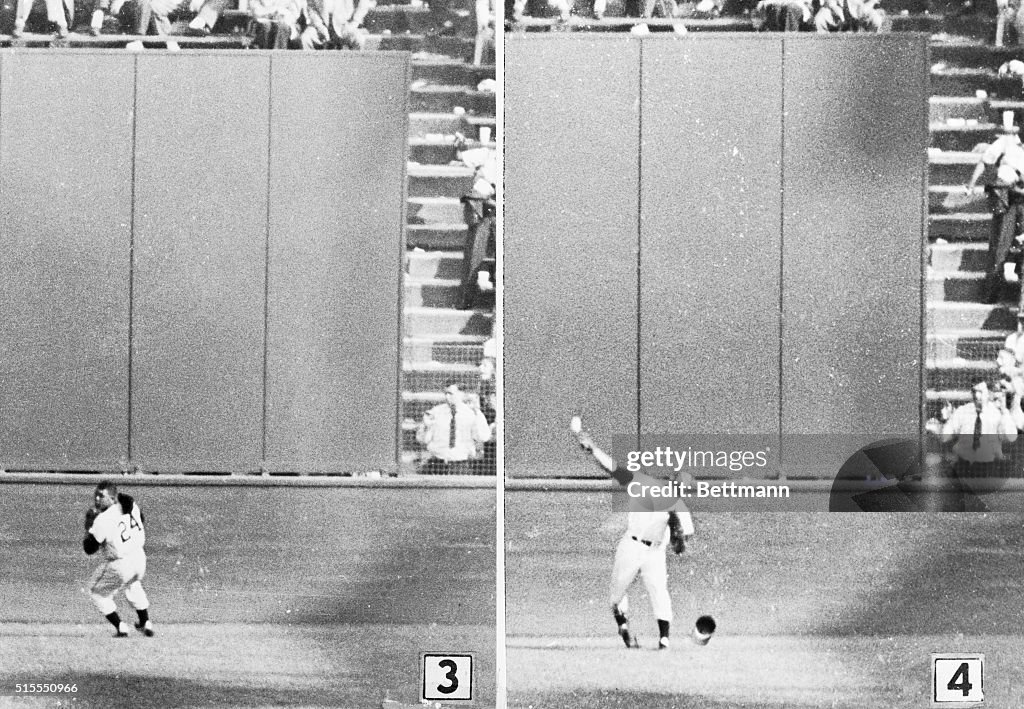 Willie Mays in Action During Opening Game