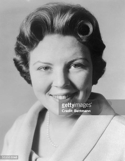 Princess Beatrix of Netherlands, daughter of Queen Juliana, poses for portrait shortly before 23rd birthday.
