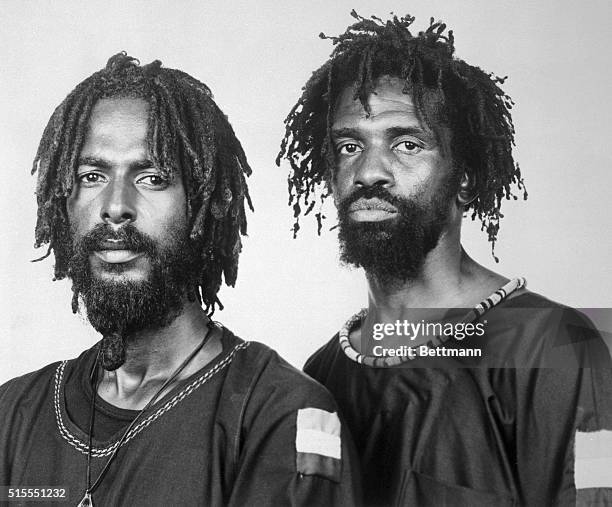 Tamara I, Prime Minister of the Rastafarian nation declared in the U.S. Virgin Islands, is at left. He was born Anthony Leroy in Haiti. At right is...