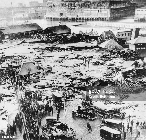 On January 15, 1919 a 50-ft. High, 90 ft.-wide cast iron tank with 2.2 million gallons of molasses burst in Boston, causing the Boston Molasses...