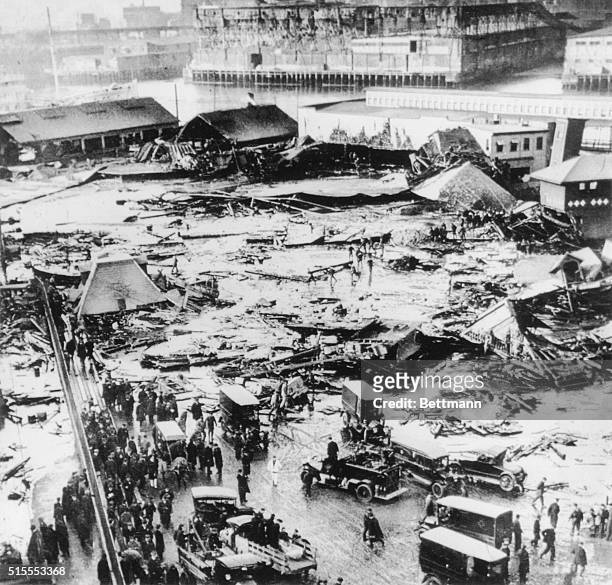 On January 15, 1919 a 50-ft. High, 90 ft.-wide cast iron tank with 2.2 million gallons of molasses burst in Boston, causing the Boston Molasses...