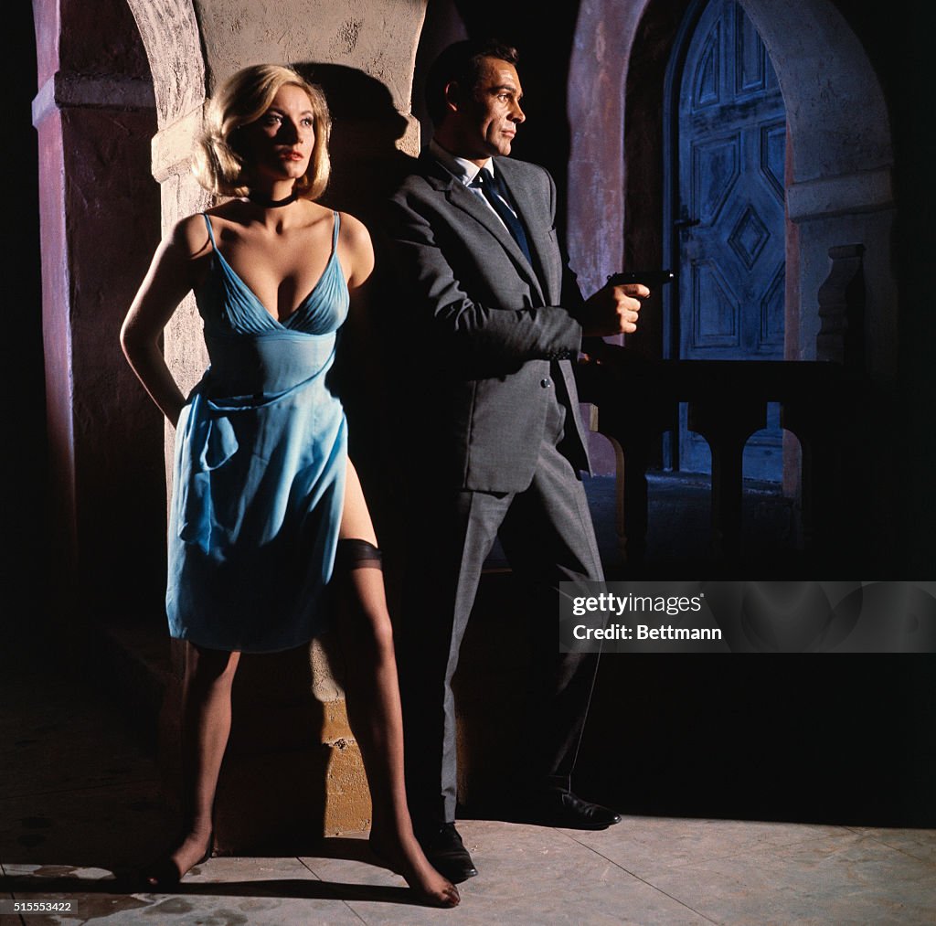 Sean Connery and Daniela Bianchi in Movie Still