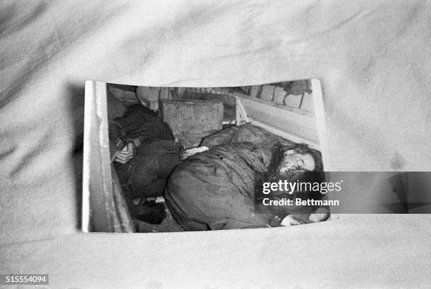 Saigon, South Vietnam: In photo just obtained by UPI, the bodies of South Vietnamese President Ngo Dihn Diem and his brother, Ngo Dinh Nhu, disguised...