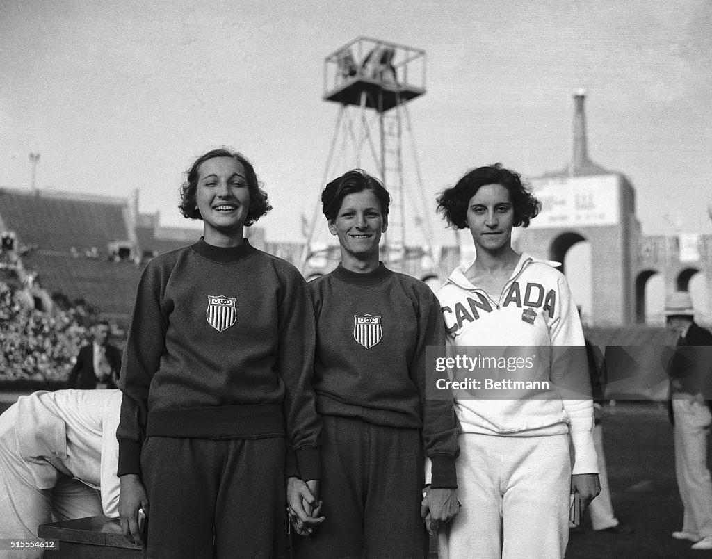 Olympic Athlete Babe Didrikson with High Jump Medalists