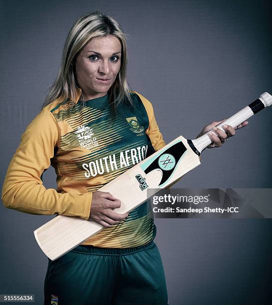 Mignon Du Preez, Captain of South Africa during the photocall of the South Africa team ahead of the Women's ICC World Twenty20 India 2016 on March...