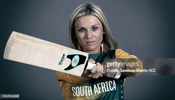 Mignon Du Preez, Captain of South Africa during the photocall of the South Africa team ahead of the Women's ICC World Twenty20 India 2016 on March...