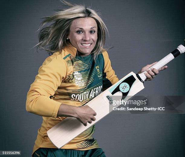 Mignon Du Preez, Captain of South Africa during the photocall of the South Africa team ahead of the Women's ICC World Twenty20 India 2016 on March...