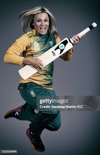 Mignon Du Preez, Captain of South Africa during the photocall of the South Africa team ahead of the Women's ICC World Twenty20 India 2016 on March...