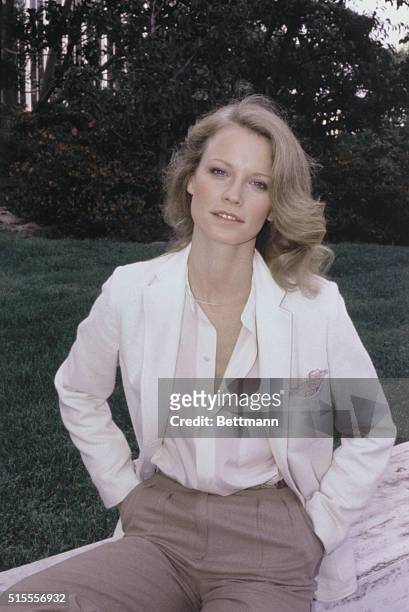 Hollywood: Actress Shelley Hack is all smiles as photographers take her picture after she was named by ABC-TV to be the newest angel on Charlie's...