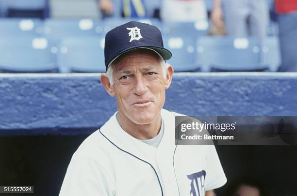 Detroit, Mich.: Closeup of Sparky Anderson, Detroit Tigers' manager, in uniform.