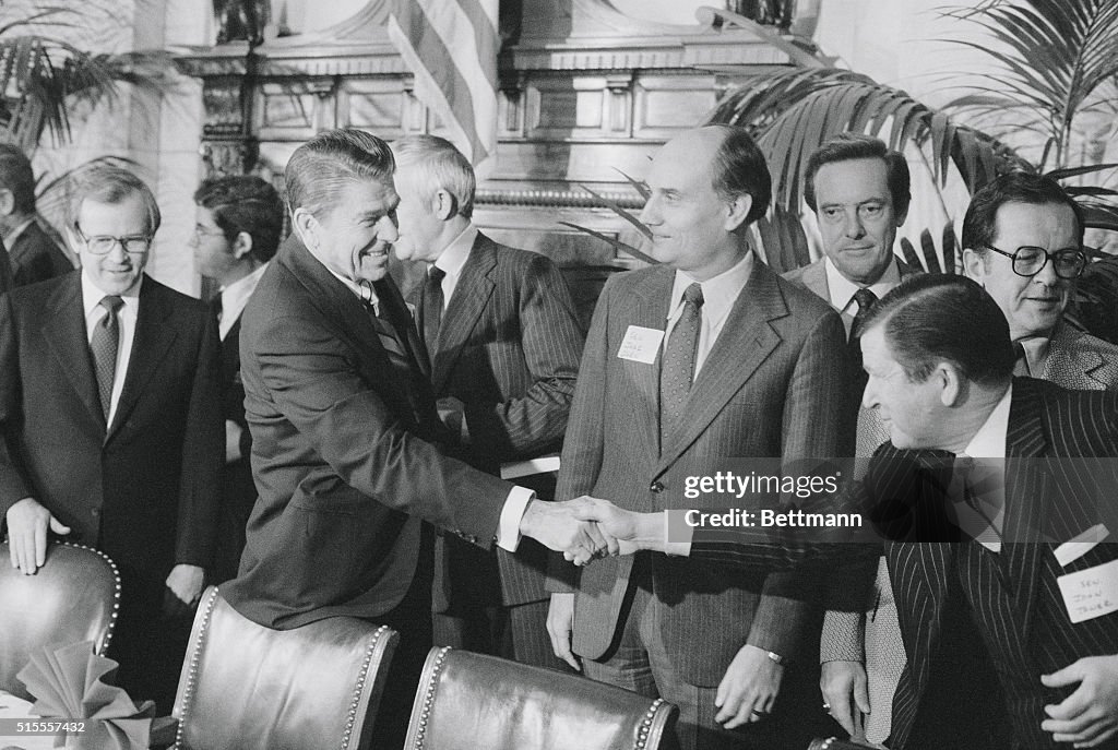 Ronald Reagan Arriving for Republican Luncheon