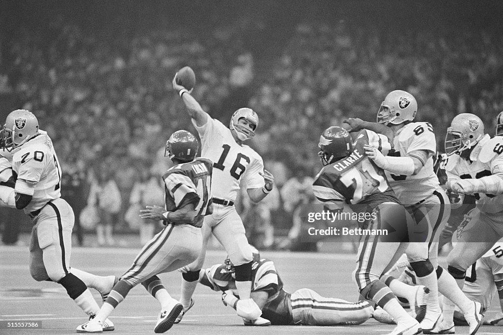 Jim Plunkett Throwing Football