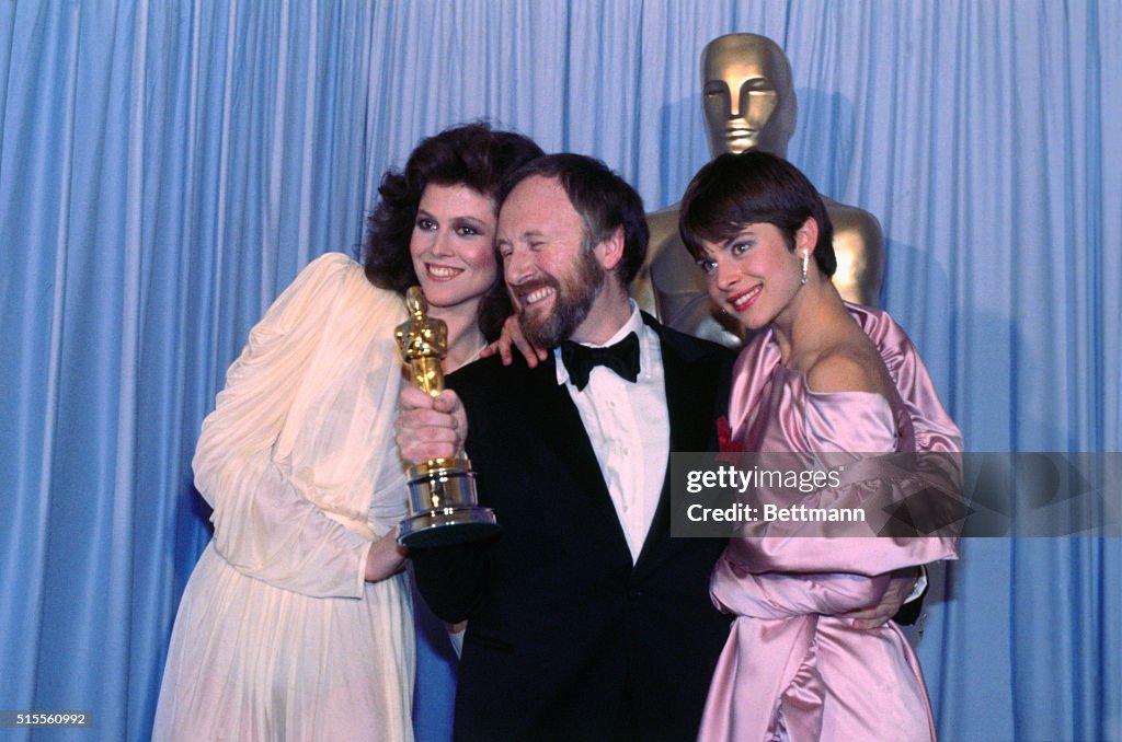 Anthony Powell Holding Award with Actresses