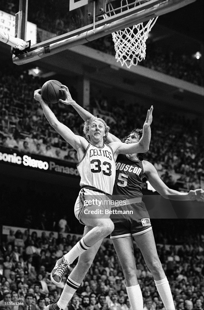 Billy Paultz Blocking Larry Bird From Scoring