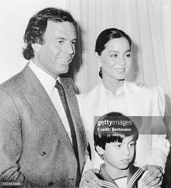 Madrid, Spain: Spanish singer Julio Iglesias joins his estranged wife Isabel Preysler on the eve of their son Enrique Migiel's first communion. Julio...