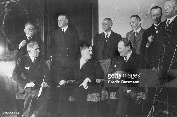 When Hitler Cabinet Held First Meeting. The first meeting of the new Nazi cabinet, headed by Adolf Hitler, shortly after his appointment as...
