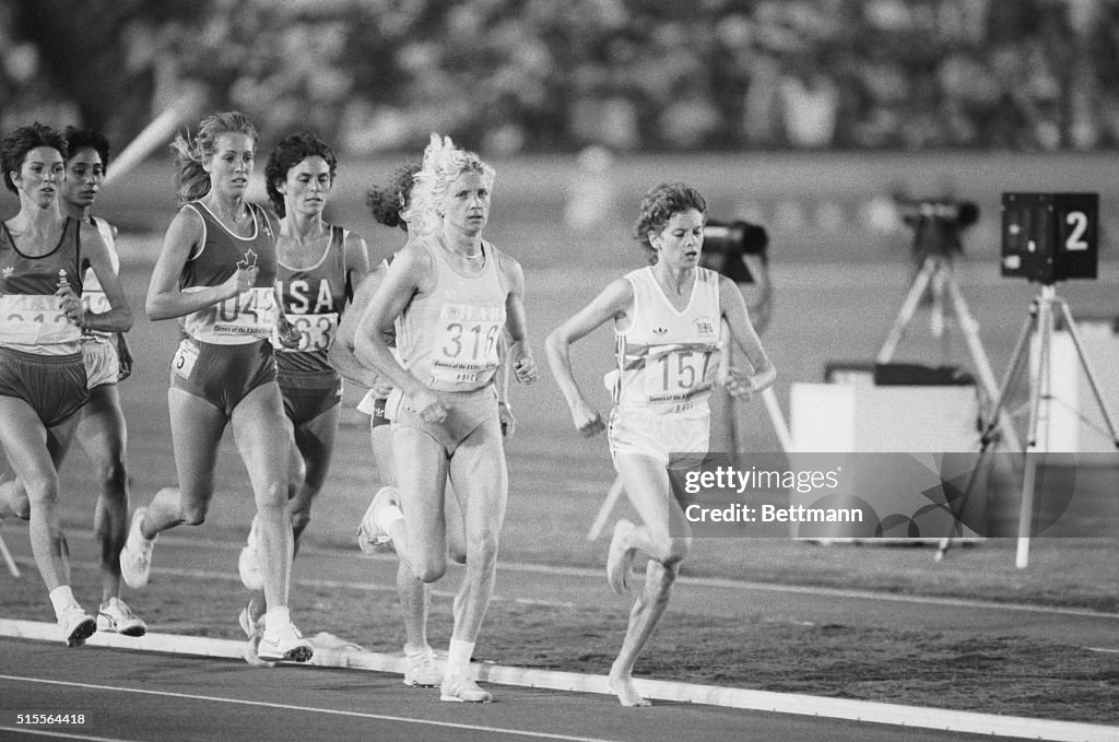 Olympic Runner Zola Budd Qualifying in 3,000 Meter Run
