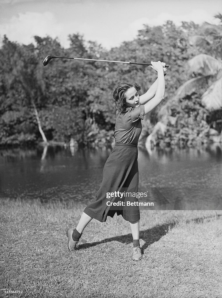 Virginia Hall Playing Golf in Palm Beach