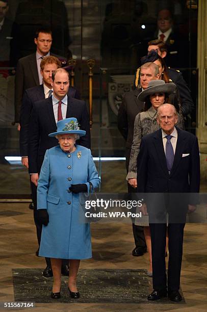 Queen Elizabeth II, Prince Philip, Duke of Edinburgh, Prince William, Duke of Cambridge, Catherine, Duchess of Cambridge, Prince Harry and Prince...