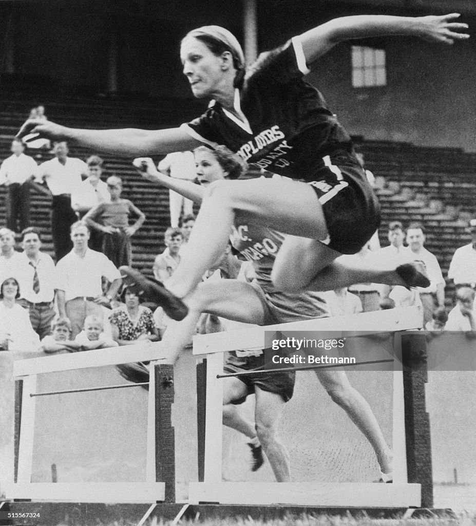 Babe Didrikson at 80-Meter Hurdle Tryouts