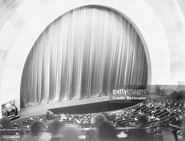 Photo shows general view of inside shot of opening of the new Radio City Music Hall.