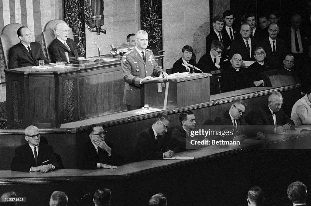 General William Westmoreland Speaking to Congress